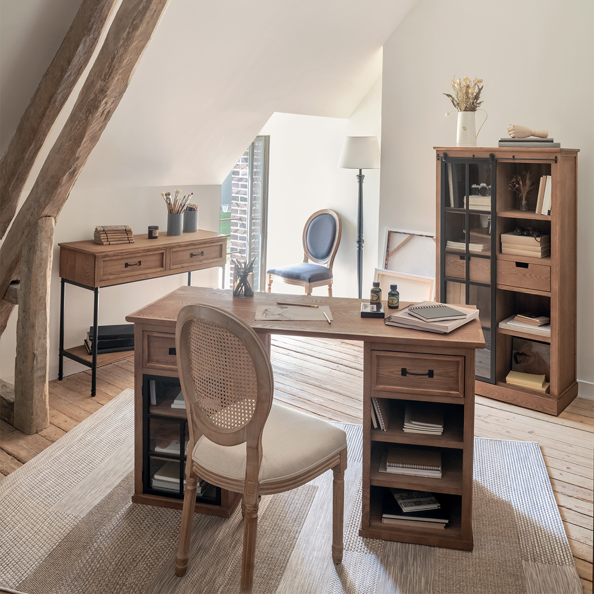 Silla "Cléon" Beige Beige