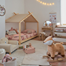 Cama tienda infantil "Ilan" Pino, Beige, 90x190 cm Beige