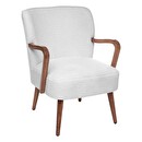 Sillón "Chiara" Bouclette, Blanco Blanco