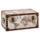 Juego de 4 baúles "Mapa del Mundo" 4 piezas Multicolor
