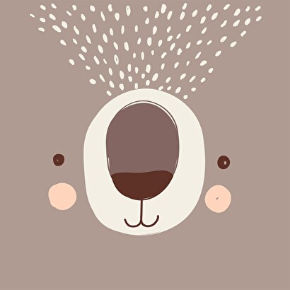 Juego de cama infantil de 2 piezas "oso" algod&oacute;n, 140x200 cm