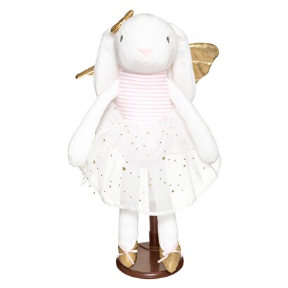Peluche "conejo" blanco y dorado, h.40 cm