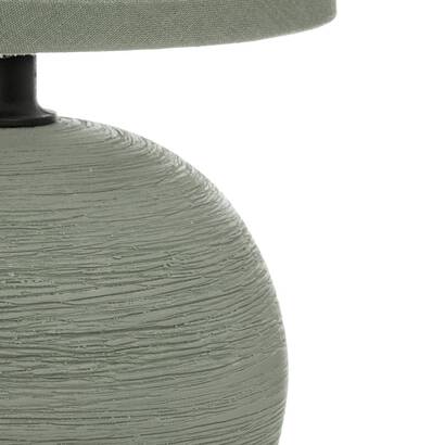 L&aacute;mpara de cer&aacute;mica "tim&eacute;o" verde caqui rayado, h.25 cm