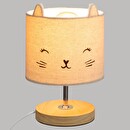 L&aacute;mpara de mesa infantil gato "Toxey" Gris, H.21 cm Gris