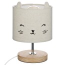 L&aacute;mpara de mesa infantil gato "Toxey" Gris, H.21 cm Gris