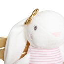 Peluche "Conejo" Blanco y dorado, H.40 cm Blanco