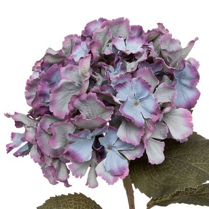 Tallo de hortensia artificial azul, h.83 cm
