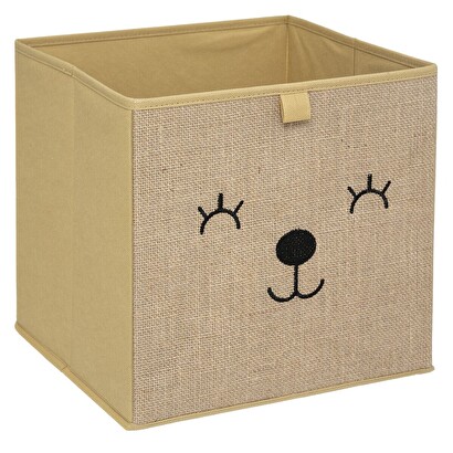 Caja de almacenamiento para ni&ntilde;os patr&oacute;n animal, 29x29 cm