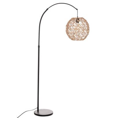 L&aacute;mpara de pie arco "raahe" metal negro, h.180 cm