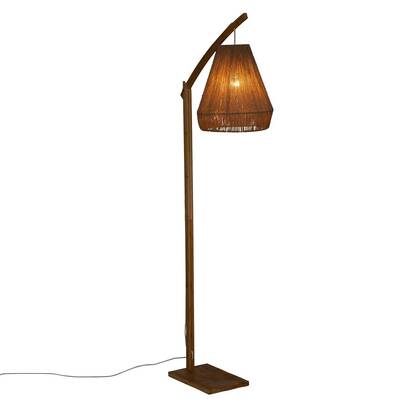 L&aacute;mpara de pie arco "palm" bamb&uacute;, h.158 cm