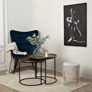 Taburete "Living" Terciopelo, Blanco marfil Blanco marfil