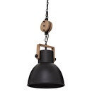 Lámpara Colgante "Silas" Metal negro, D.23 cm Negro