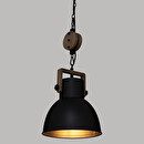 Lámpara Colgante "Silas" Metal negro, D.23 cm Negro