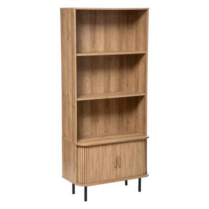 Librer&iacute;a 2 puertas "colva" efecto roble, 80x180 cm