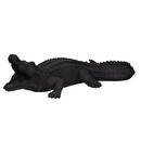 Figura de cocodrilo Negro, H.30 cm Negro