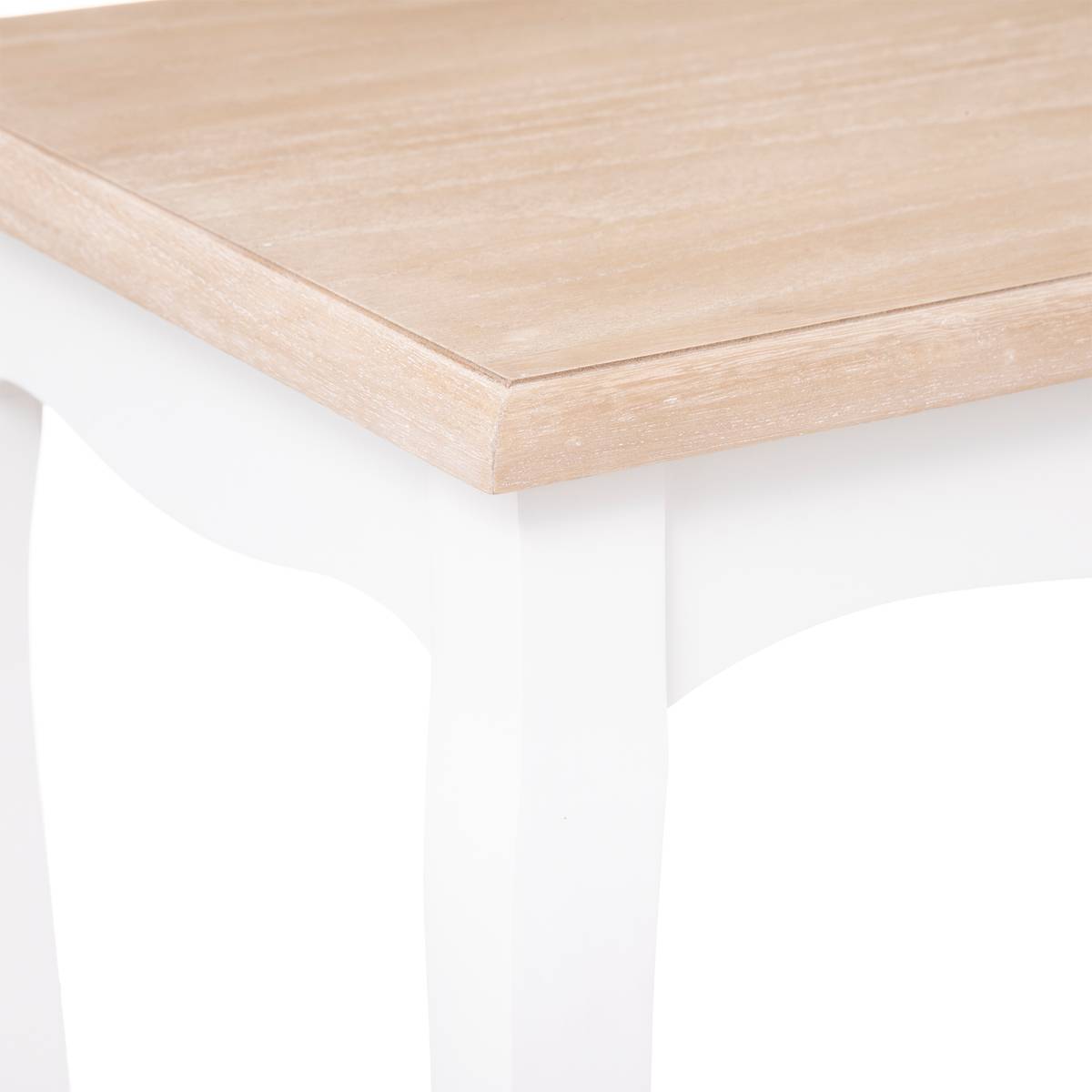 Mesas nido "Chrysa" Pino, Blanco, L.48/60 cm Blanco