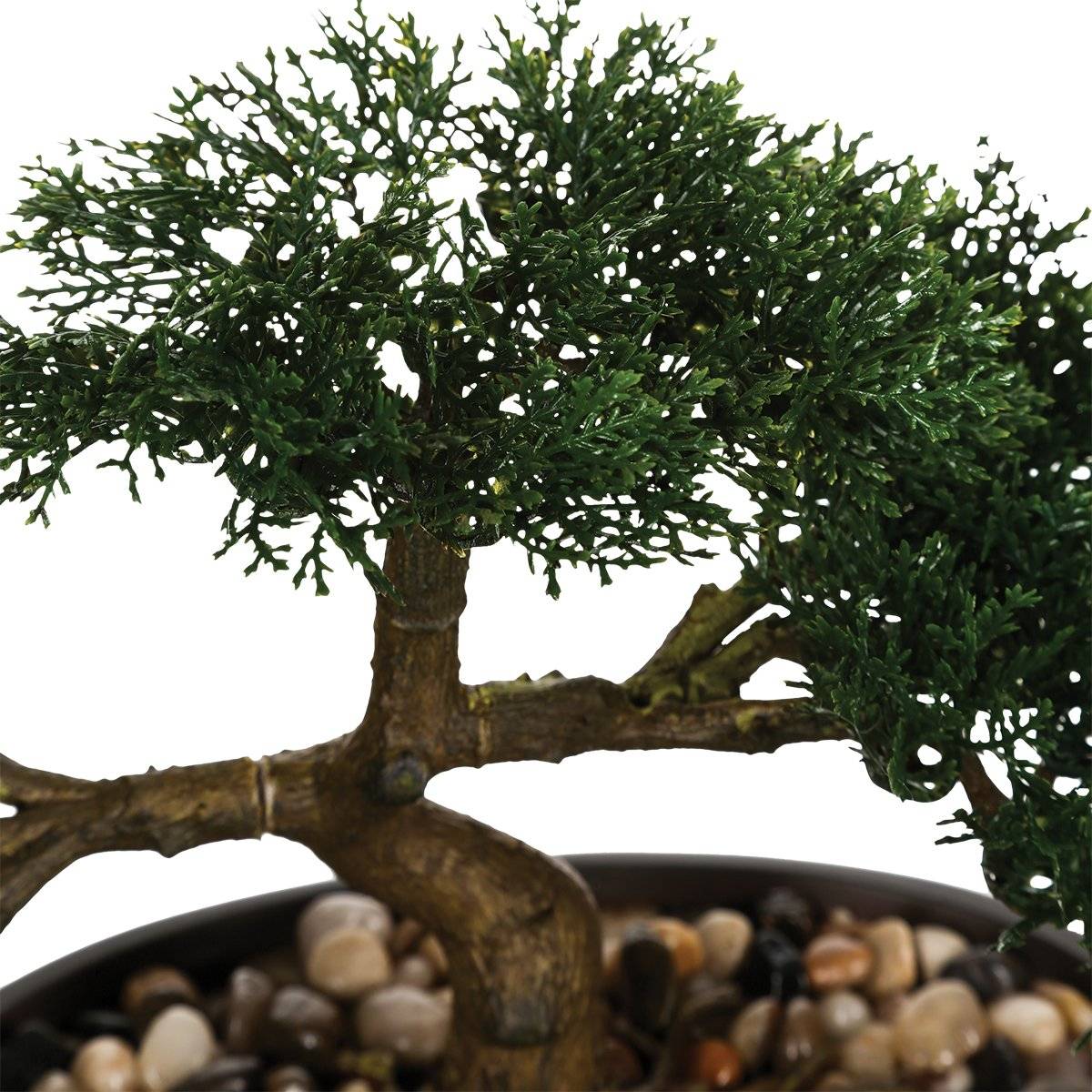 Bons&aacute;i artificial Maceta de cer&aacute;mica, H.23 cm Negro