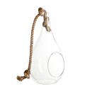Jarrón gota, vidrio y cuerda H.25 cm Transparente
