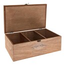 Caja de costura "Invierno" 30x10 cm Marr&oacute;n