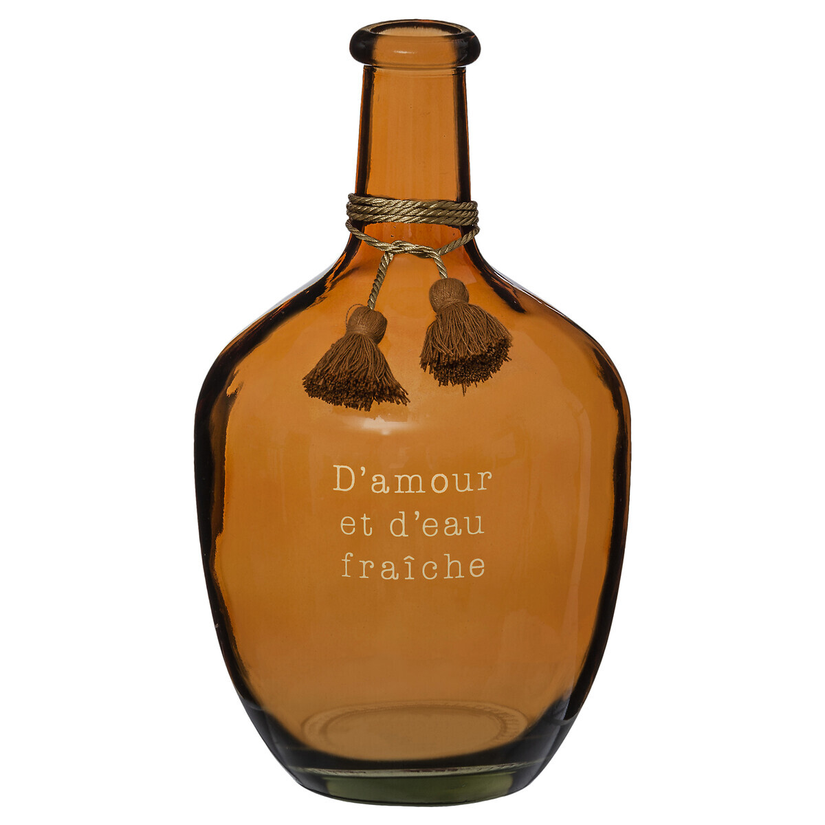 Jarrón Dame Jeanne "Gypsy" Vidrio, H.31 cm Amarillo mostaza