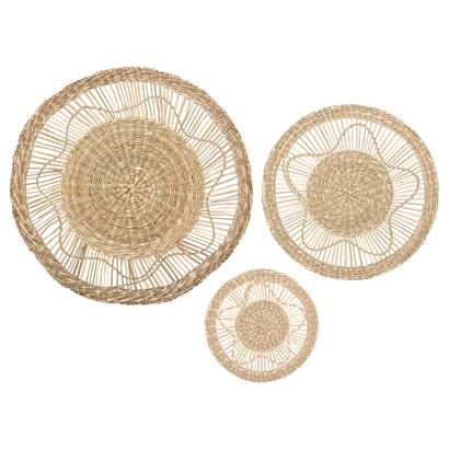 Conjunto de 3 decoraciones de pared "lela" d.18/28/38 cm