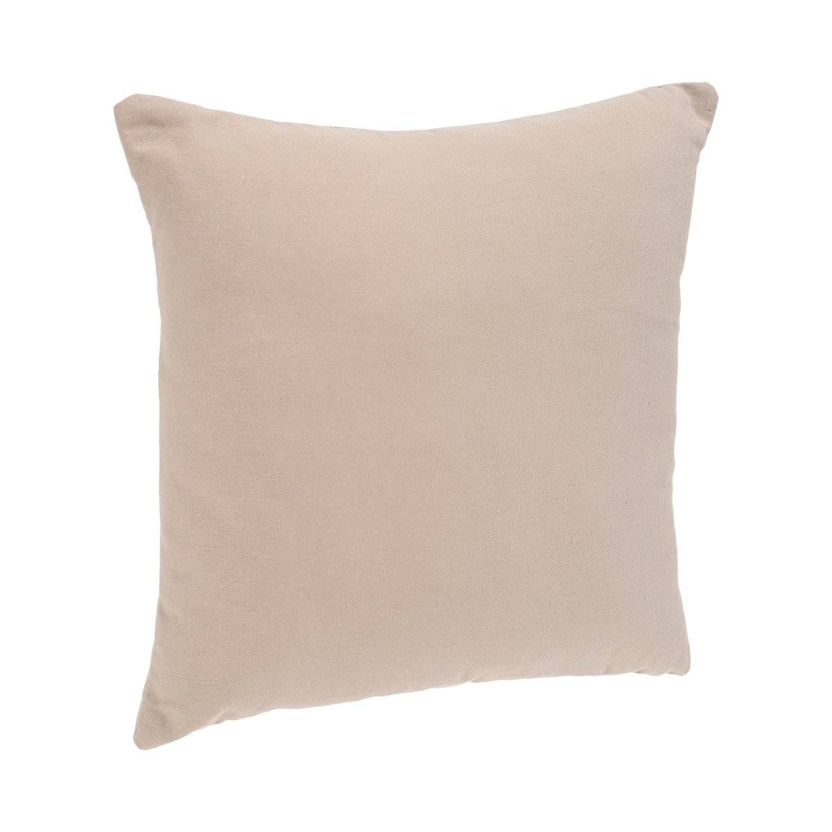 Funda de cojín desmontable, algodón Beige, 38x38 cm Beige