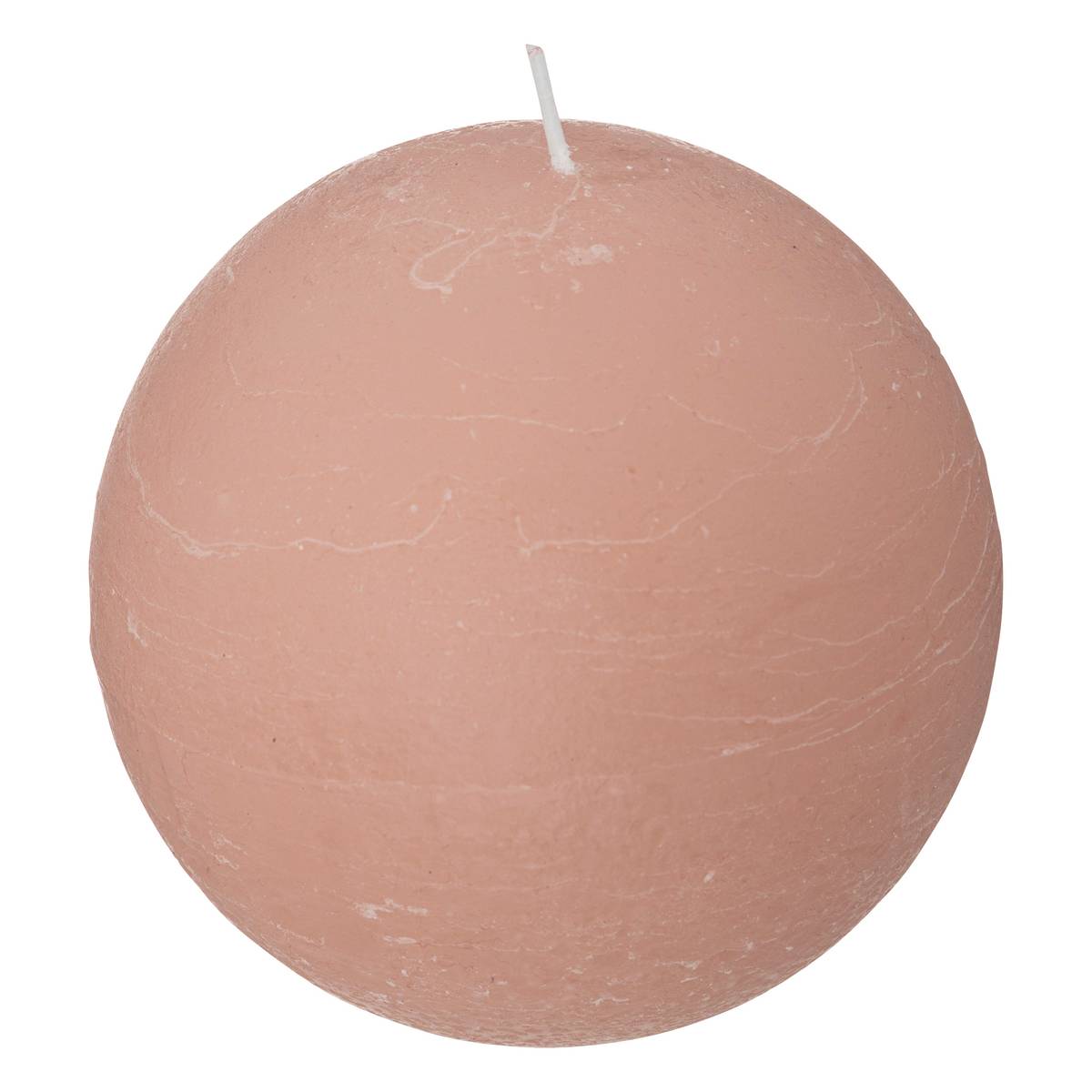 Vela rústica en bola "Olia" Rosa claro, 445g Rosa claro