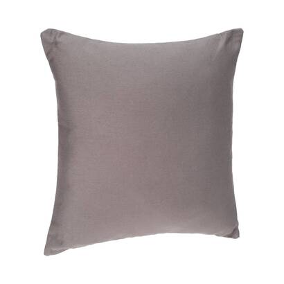 Funda de coj&iacute;n desmontable, algod&oacute;n gris, 38x38 cm