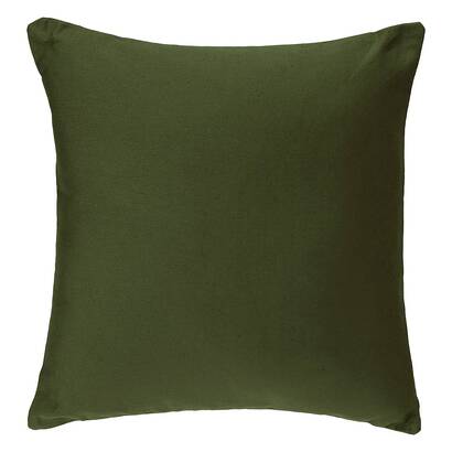 Funda de coj&iacute;n desmontable, algod&oacute;n verde caqui, 38x38 cm