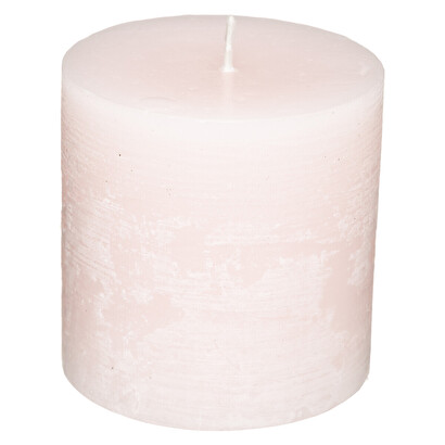 Vela r&uacute;stica "olia" rosa claro, 220g