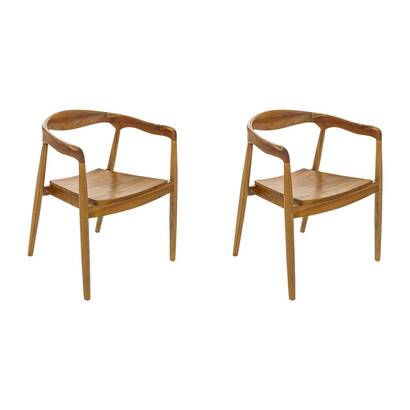 Lote de 2 sillones "miyako" teca