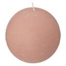 Vela rústica en bola "Olia" Rosa claro, 445g Rosa claro