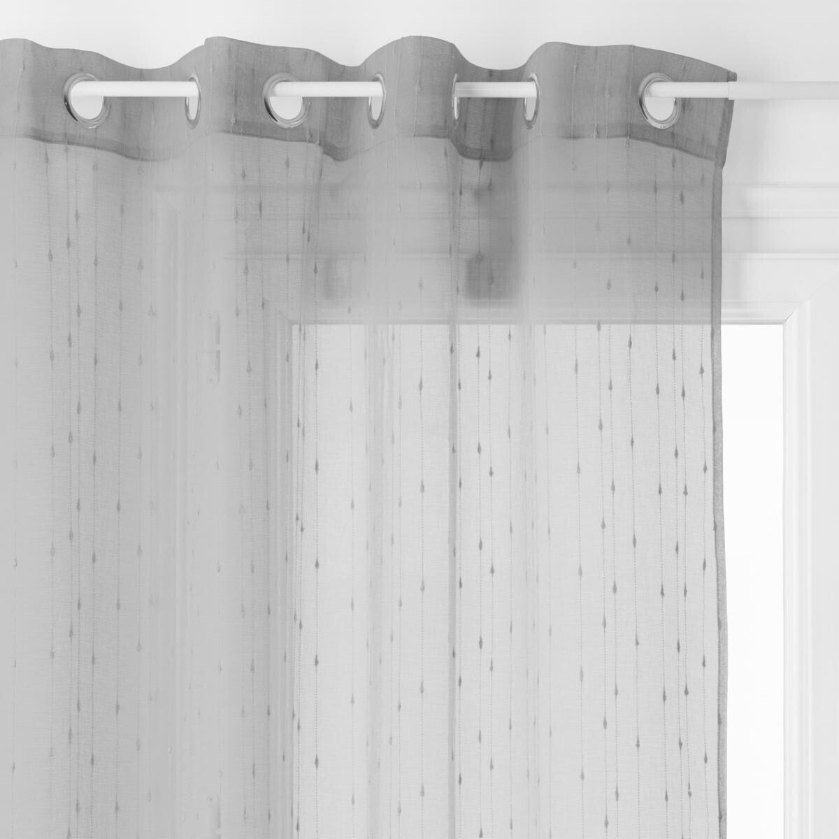 Visillo "Anissa" Gris, 140x240 cm Gris