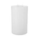 Vela rústica de 3 mechas "Olia" Blanco, 3kg Blanco