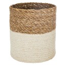Juego de 4 cestas de yute Blanco Modelo 1