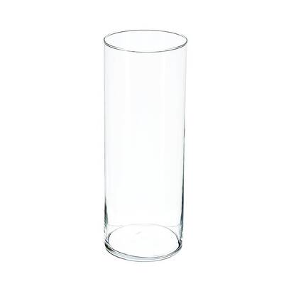Jarr&oacute;n cil&iacute;ndrico, vidrio h.40 cm