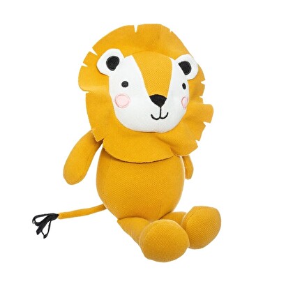 Peluche infantil "le&oacute;n" amarillo, h.44 cm