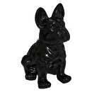Estatuilla "Bulldog", cerámica Negro, H.12 cm Negro