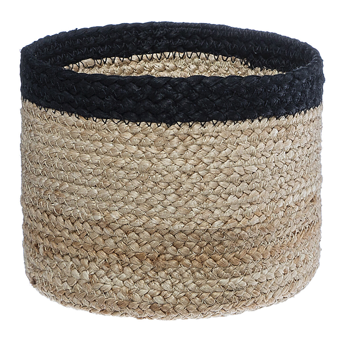Juego de 3 cestas, yute Negro, D.11/16/19 cm Negro