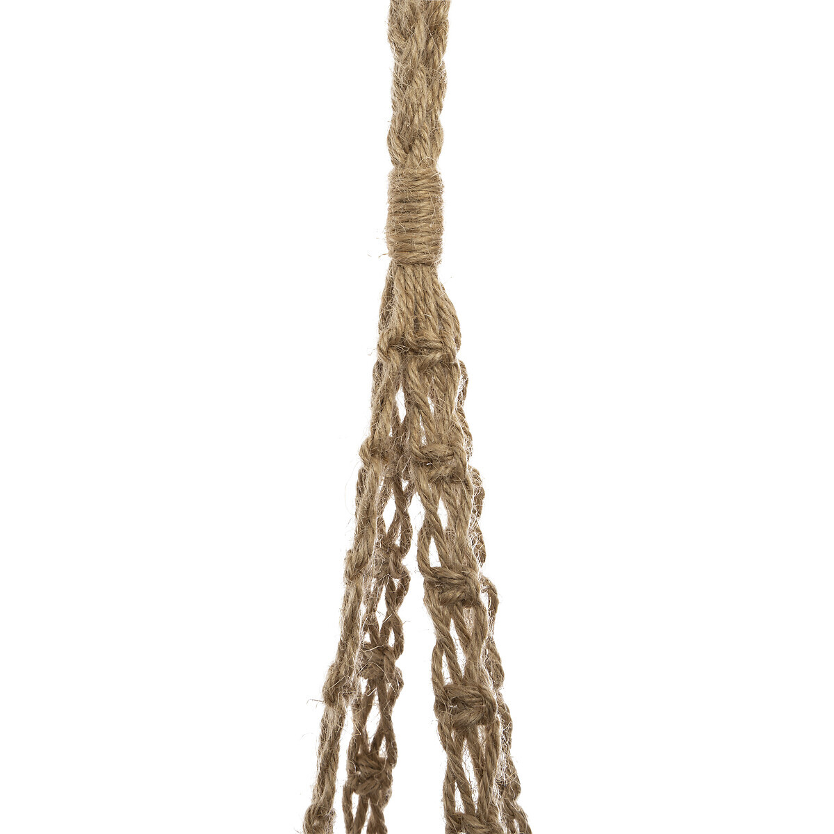Maceta colgante de yute Blanco, H.11,5 cm Blanco