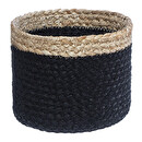 Juego de 3 cestas, yute Negro, D.11/16/19 cm Negro