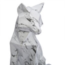 Estatuilla de zorro Blanco, D.25 cm Blanco