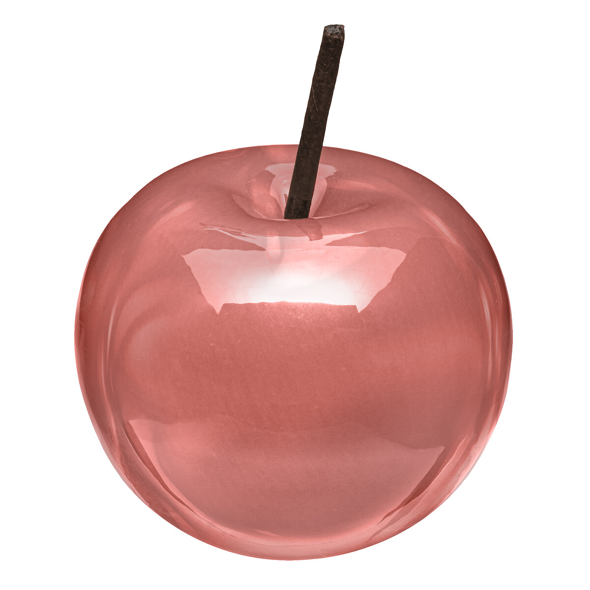 Manzana decorativa, cerámica D.8,9 cm Amarillo