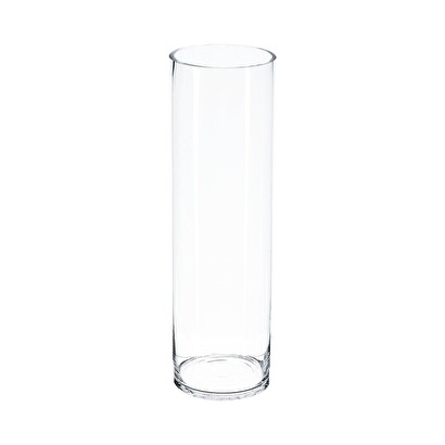 Jarr&oacute;n cil&iacute;ndrico, vidrio h.50 cm