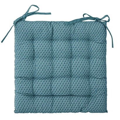 Coj&iacute;n de silla "otto" azul pato, 38x38 cm