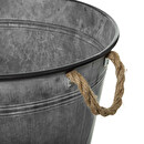 Maceta, metal Gris, 37,5 cm Gris