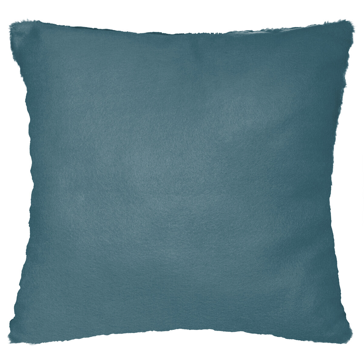 Cojín efecto piel Azul pato, 45x45 cm Azul pato