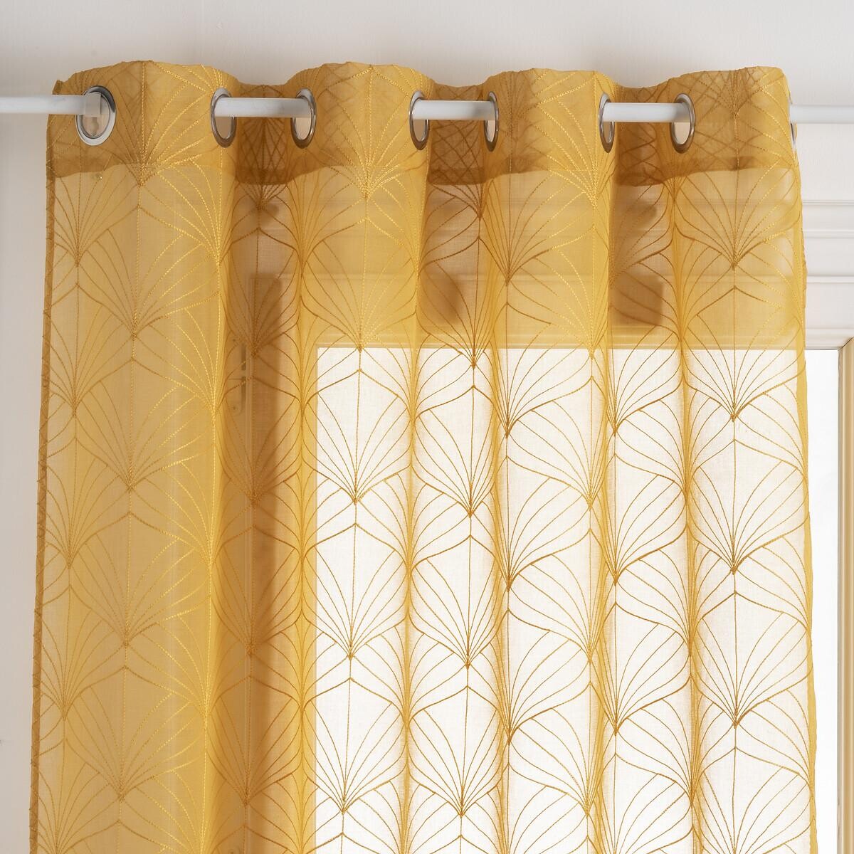 Visillo "Mia" Amarillo mostaza, 140x240 cm Amarillo mostaza