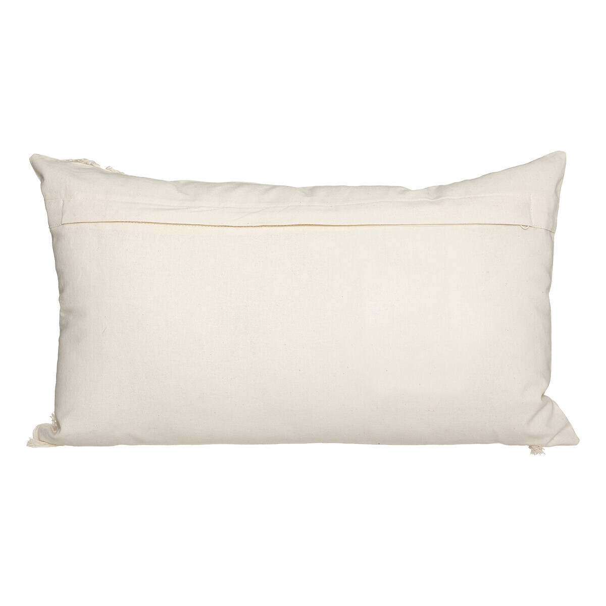 Cojín de macramé Blanco marfil, 30x50 cm Blanco marfil