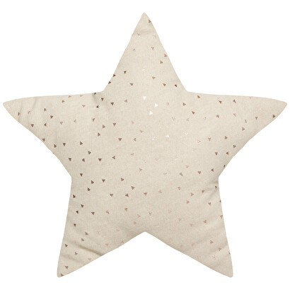 Coj&iacute;n infantil "berlingot" estrella beige, 40x40 cm